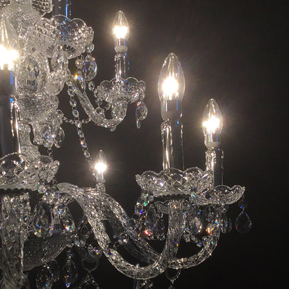 Factory-Direct】HL-708-15SERIES💎 Best-Selling 708 Series 15-Light Classic Crystal Chandelier: Grand Elegance & Radiant Brilliance 💎