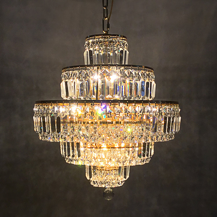 HL-11601💎传世级多层水晶吊灯：叠影流光，重塑顶级居家美学 💎