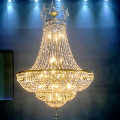 HL-1822-27💎皇家帝国水晶大吊灯：穹顶巨作，定格传世宫廷华芒 💎