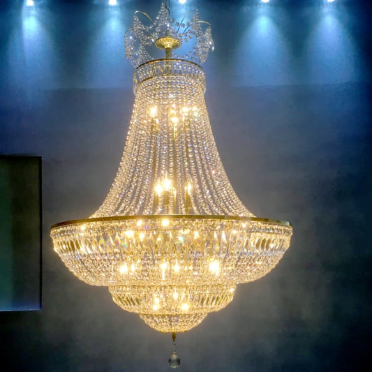 HL-1822-27💎皇家帝国水晶大吊灯：穹顶巨作，定格传世宫廷华芒 💎