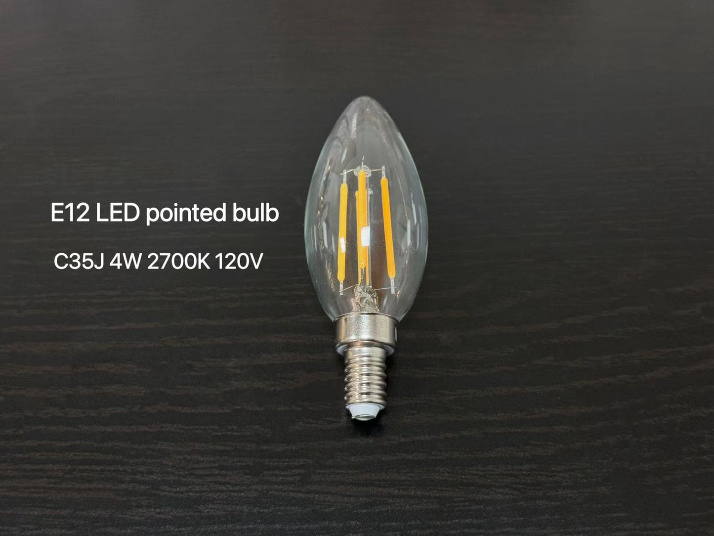 E12/E14/E17  LED灯丝尖泡 💡 复古爱迪生 LED 柔光灯丝灯泡 —— 经典美学与现代节能的完美融合MOQ100pcs