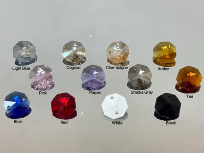 ✨ 通透晶耀 —— 多尺寸多色切面八角水晶珠，吊灯珠帘专用轻奢装饰珠串💎