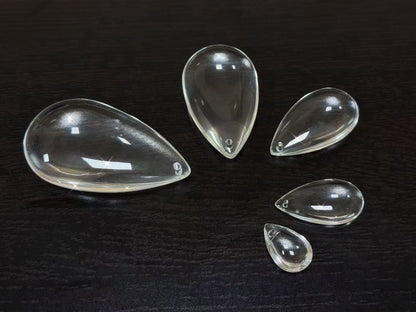 💎✨ 极简纯净 —— 多规格高级光面水晶水滴吊坠，如露珠般圆润的灯饰标志性尾坠 ✨💎