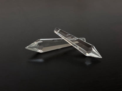 💎✨ 璀璨冰芒 —— 多规格高清通透水晶冰柱尖珠，灯饰边缘的线性美学点缀 ✨💎
