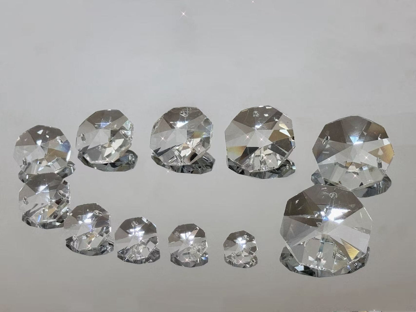 【直営工場】12mm -32mm 💎✨ 24面精密切角 —— 多规格璀璨水晶八角珠，全方位绽放钻石华彩 ✨💎