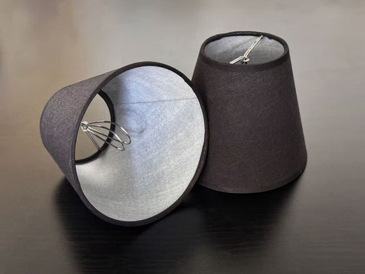 【Factory-Direct】💎 MINIMALIST BLACK FABRIC LAMPSHADE: SMOOTH MODERN LIGHT COVER 💎50PCS