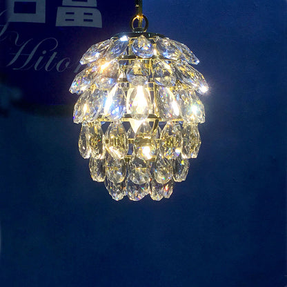 HL-1746-1💎 精致轻奢水晶小吊灯：松果叠影，点亮方寸之间的高定高光 💎