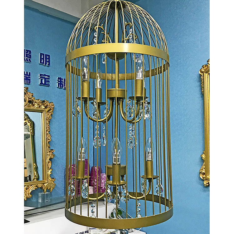 【Factory-Direct】HL-26400-8 💎 Gold Birdcage Crystal Chandelier: Elegant Silhouette & Radiant Brilliance 💎