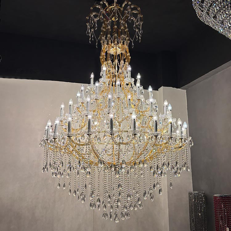 【直営工場】HL-50002-60💎 60头玛利亚特蕾莎巨幅水晶吊灯：欧式宫廷盛宴与金碧辉煌的艺术巅峰 💎