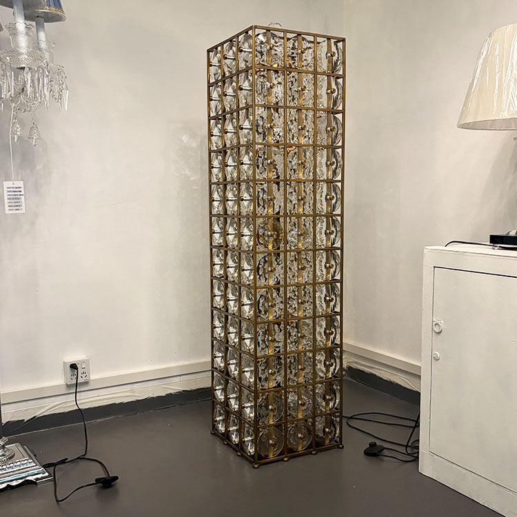 【Factory-Direct】HL-6009F-20💎 145-Disc Scalloped Crystal Column Floor Lamp: Architectural Elegance & Luminous Brilliance 💎