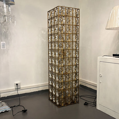 【Factory-Direct】HL-6009F-20💎 145-Disc Scalloped Crystal Column Floor Lamp: Architectural Elegance & Luminous Brilliance 💎