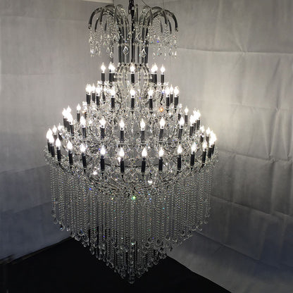 【Factory-Direct】HL-8187-84bk💎 MONUMENTAL GOTHIC LUXURY CRYSTAL CHANDELIER: 84-LIGHT BLACK EDITION 💎