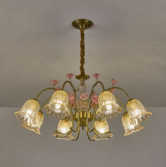 HL-6809*8L💎 法式宫廷藤蔓玫瑰吊灯：大体量青古铜重工艺新古典艺术灯 💎