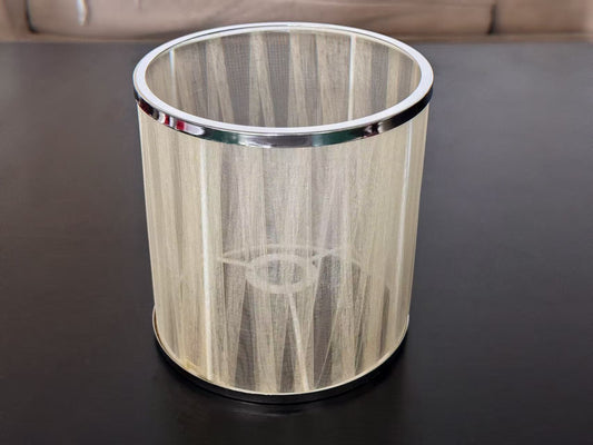 【Factory-Direct】💎 PREMIUM ETCHED ORGANZA LAMPSHADE: GLAMOUR CYLINDER LIGHT COVER 💎100PCS