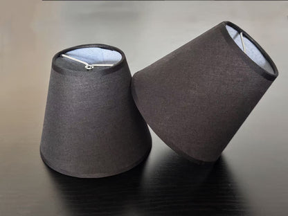 【Factory-Direct】💎 MINIMALIST BLACK FABRIC LAMPSHADE: SMOOTH MODERN LIGHT COVER 💎50PCS