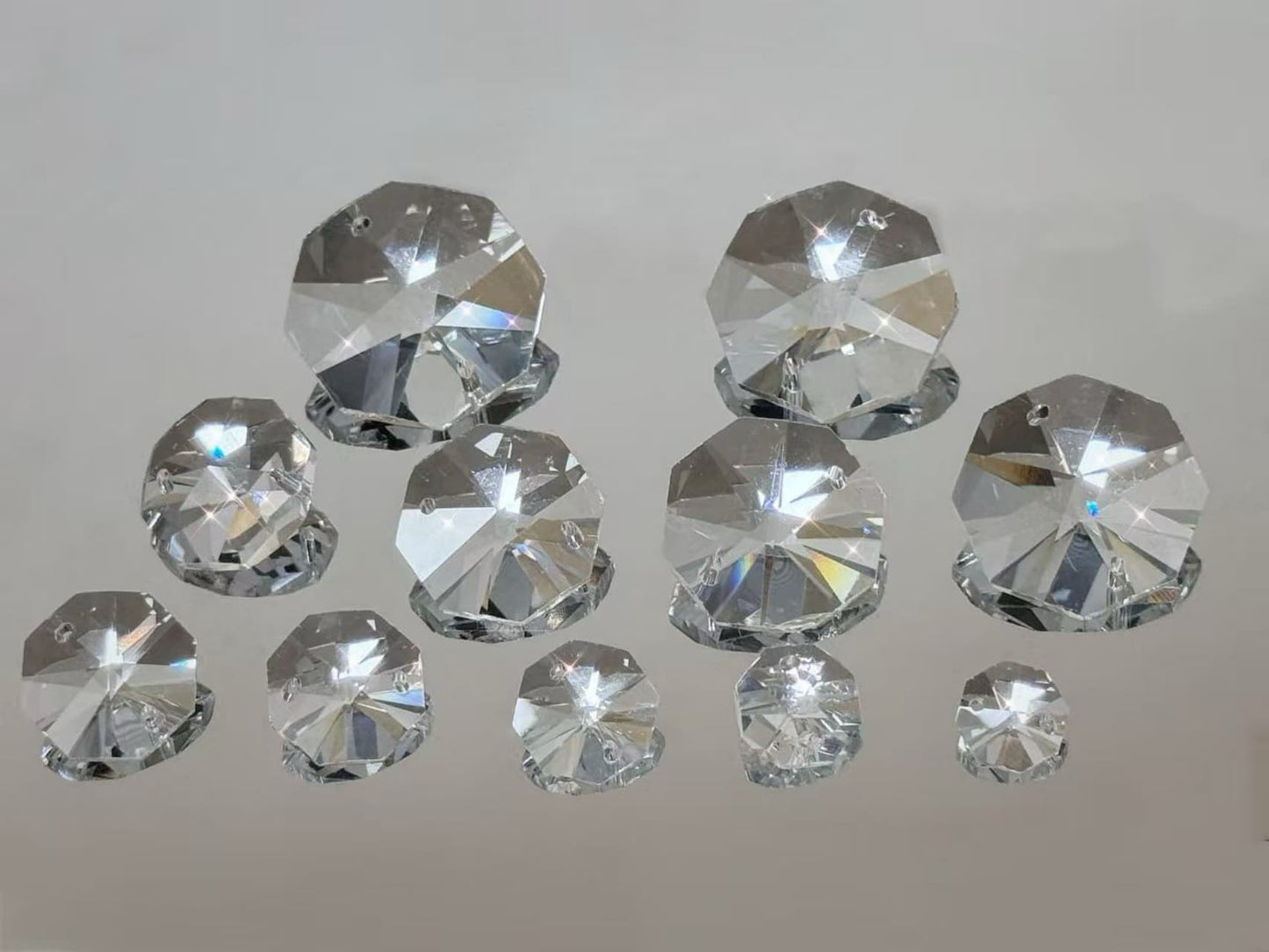【直営工場】12mm -32mm 💎✨ 24面精密切角 —— 多规格璀璨水晶八角珠，全方位绽放钻石华彩 ✨💎